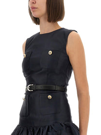 self-portrait Women's Taffeta Mini Dress Blue