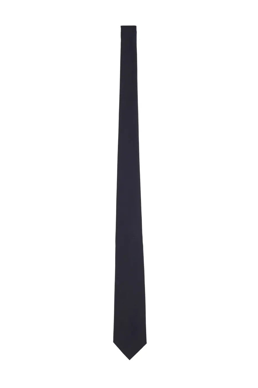 Tagliatore men’s satin tie in solid black with a sleek matte finish and classic tapered design
