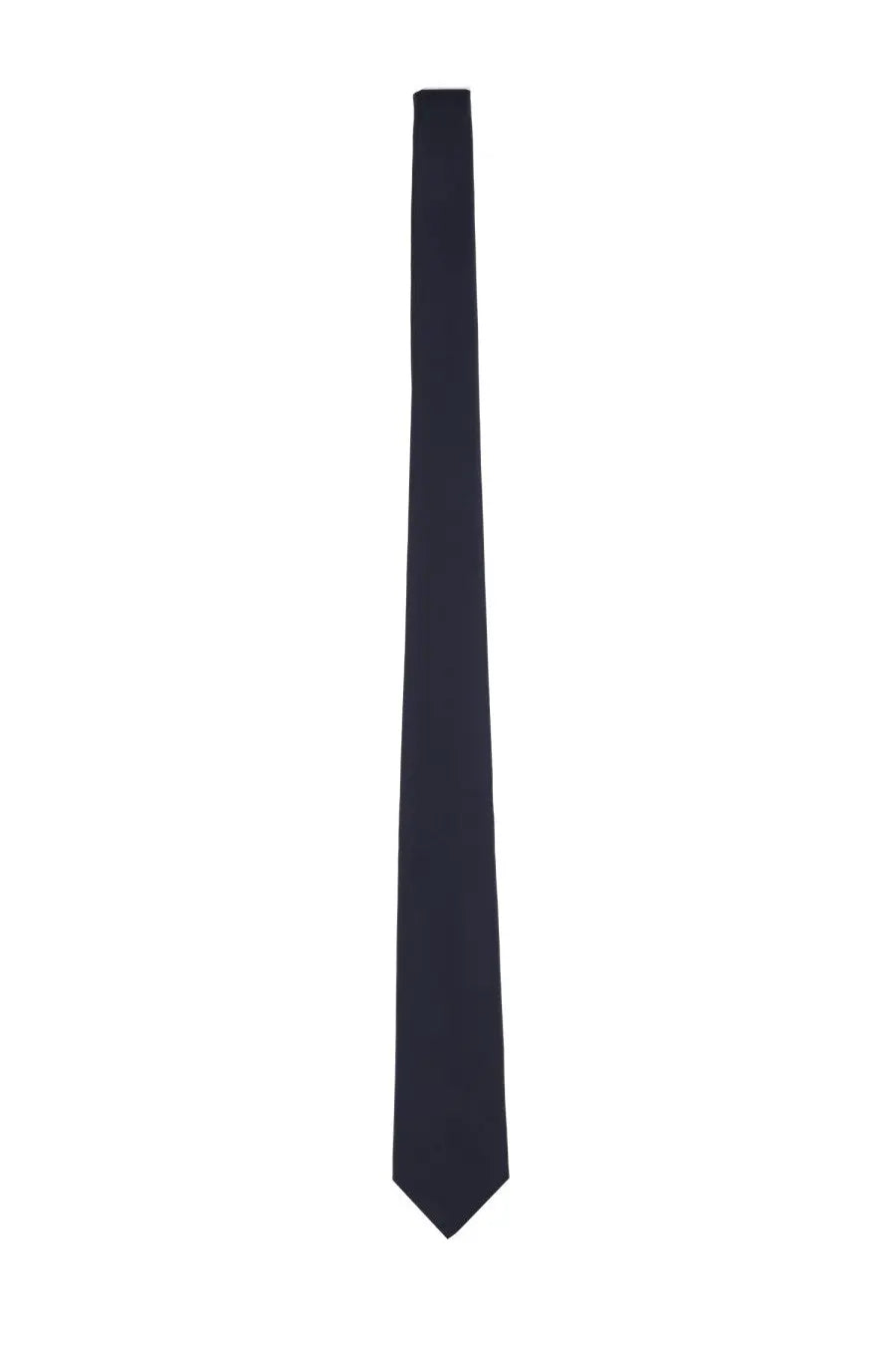Tagliatore men’s satin tie in solid navy blue silk with a sleek classic pointed tip for formal wear