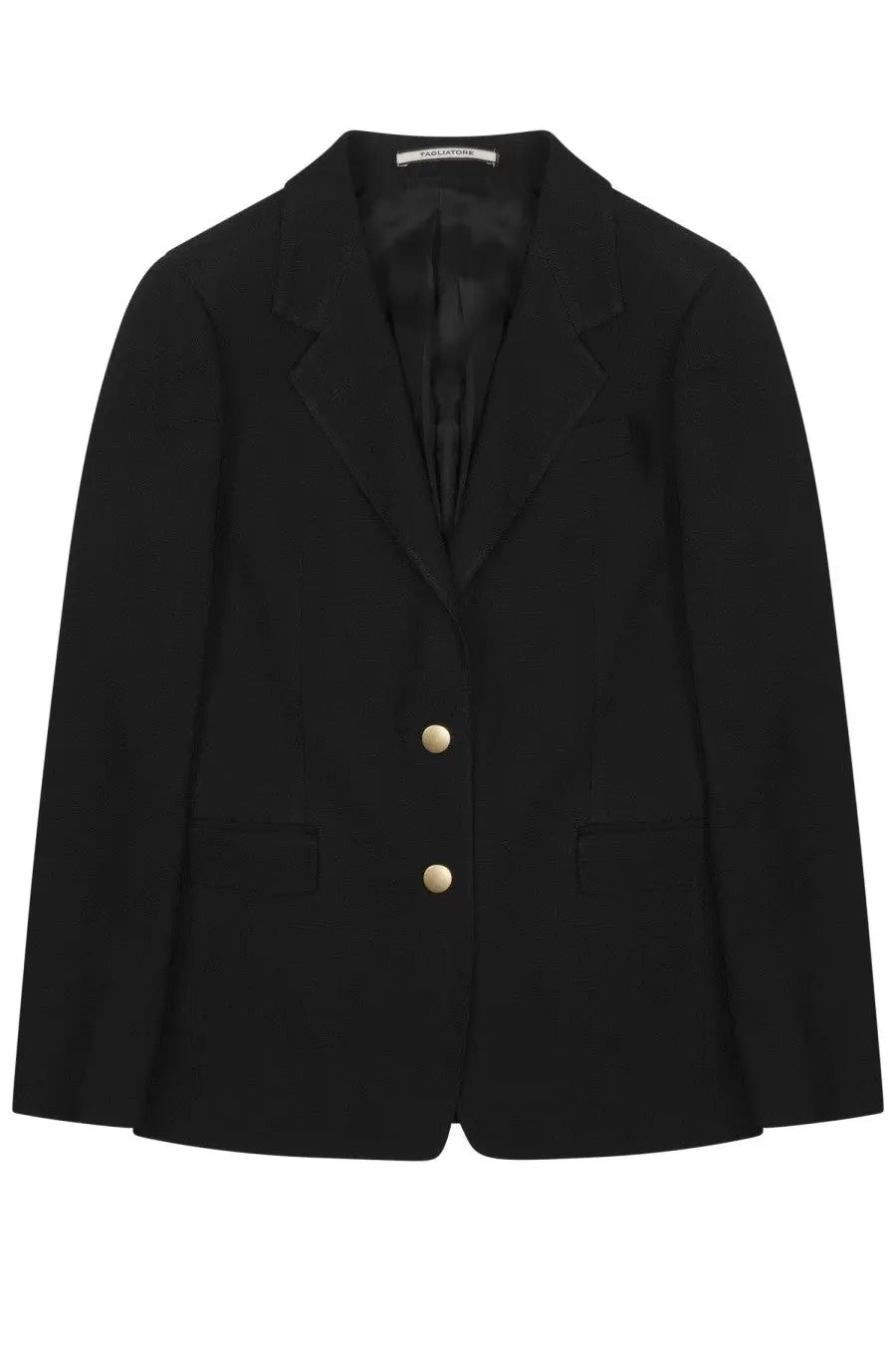 Tagliatore women’s giacca parigi black blazer with gold-tone buttons and a structured tailored fit