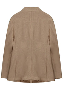 Tagliatore women’s giacca parigi doppio petto beige textured blazer with subtle woven pattern and classic tailored fit