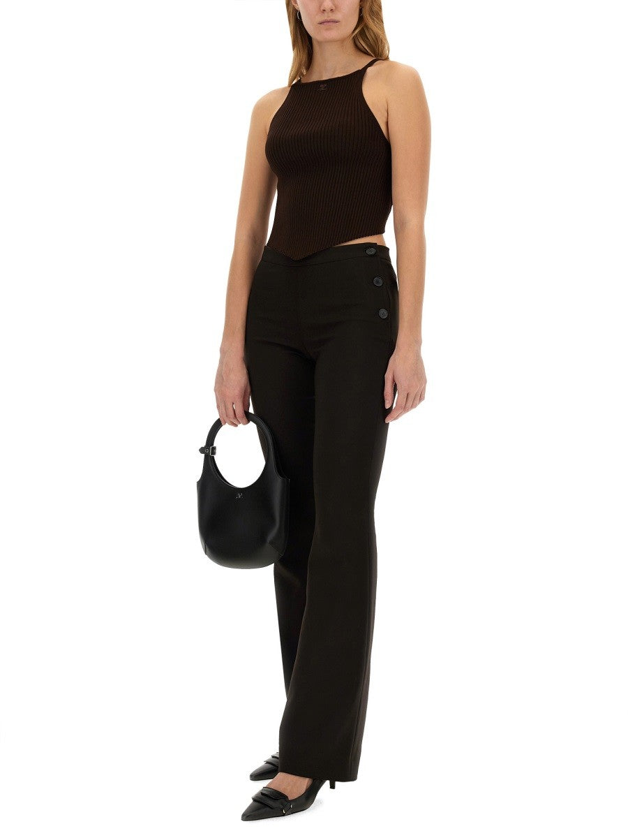 courrèges Women's Tailored Pants Oblique Brown, view 2