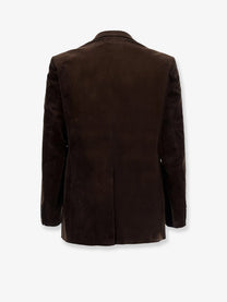 Tonywack Men's Tailored Single Breasted Corduroy Blazer Brown