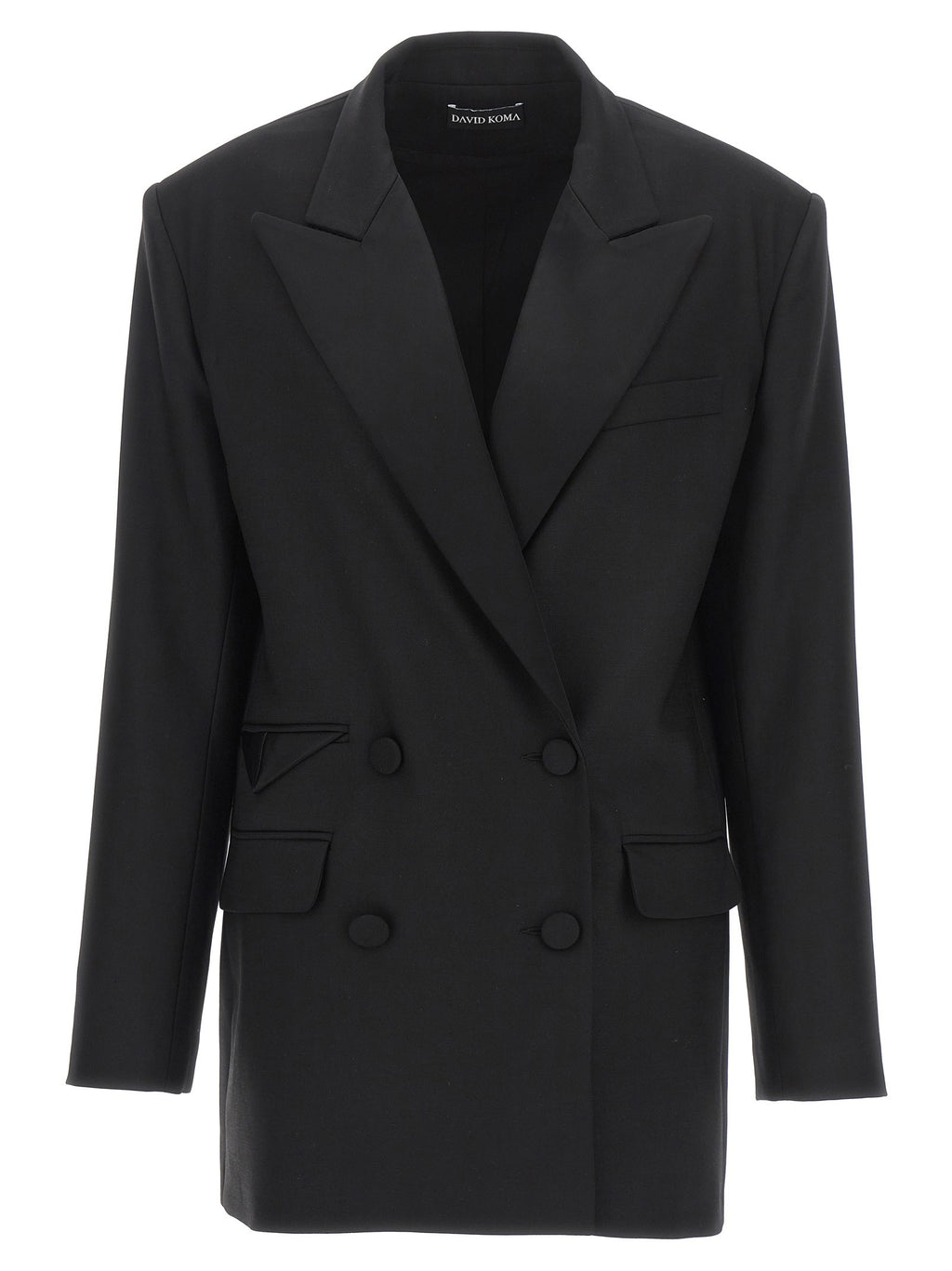 David Koma Tailored Tuxedo Blazer Black