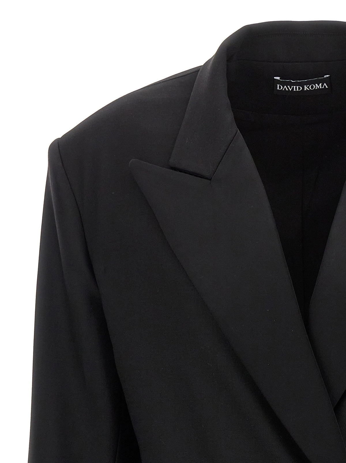 David Koma Tailored Tuxedo Blazer Black, view 3