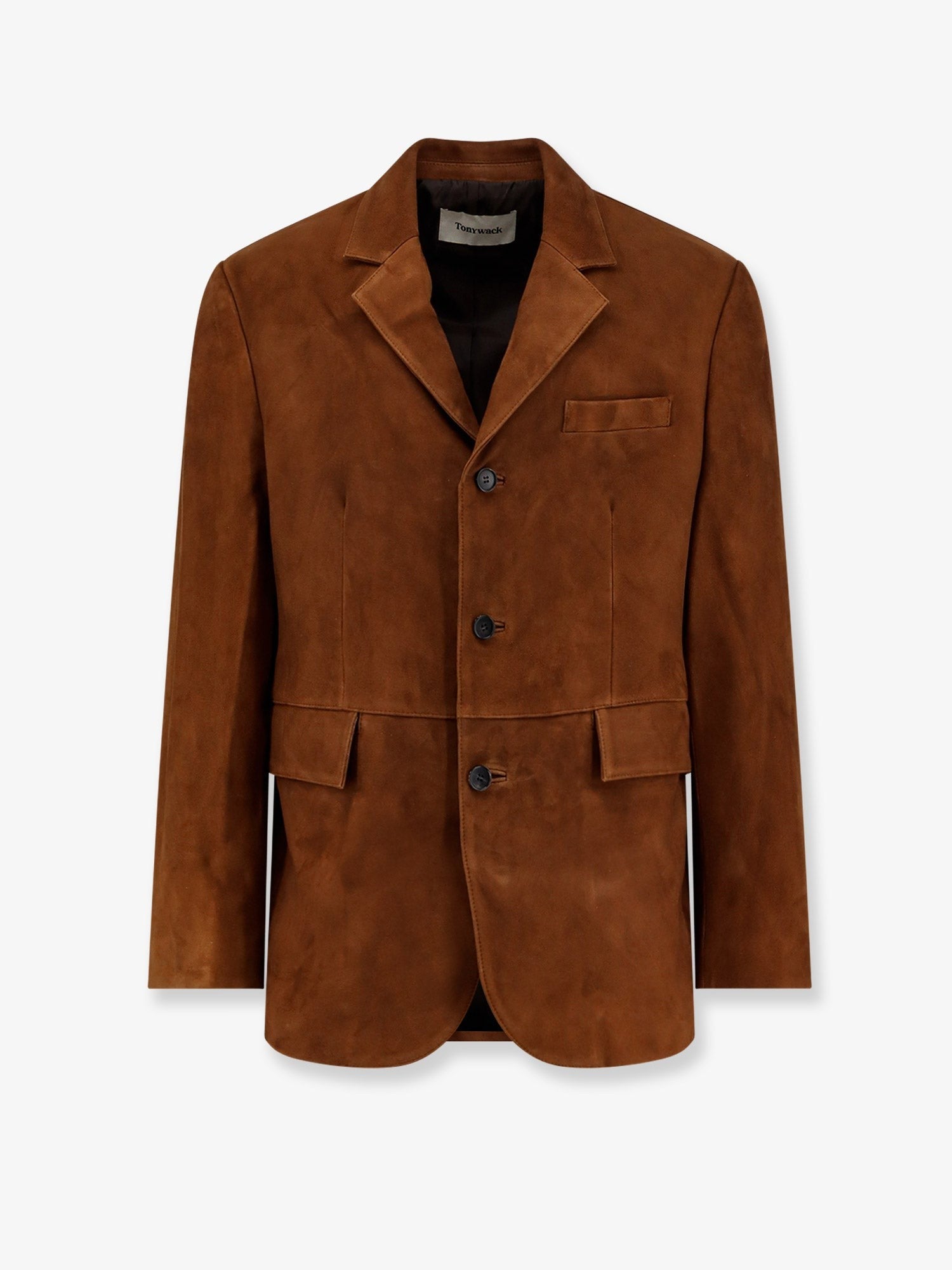 Tonywack Unisex Tailored Unisex Suede Jacket Beige