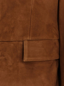 Tonywack Unisex Tailored Unisex Suede Jacket Beige