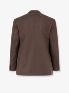 Tonywack Men's Tailored Unisex Wool Blend Blazer Brown, view 2