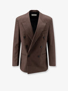 Tonywack Men's Tailored Unisex Wool Blend Blazer Brown