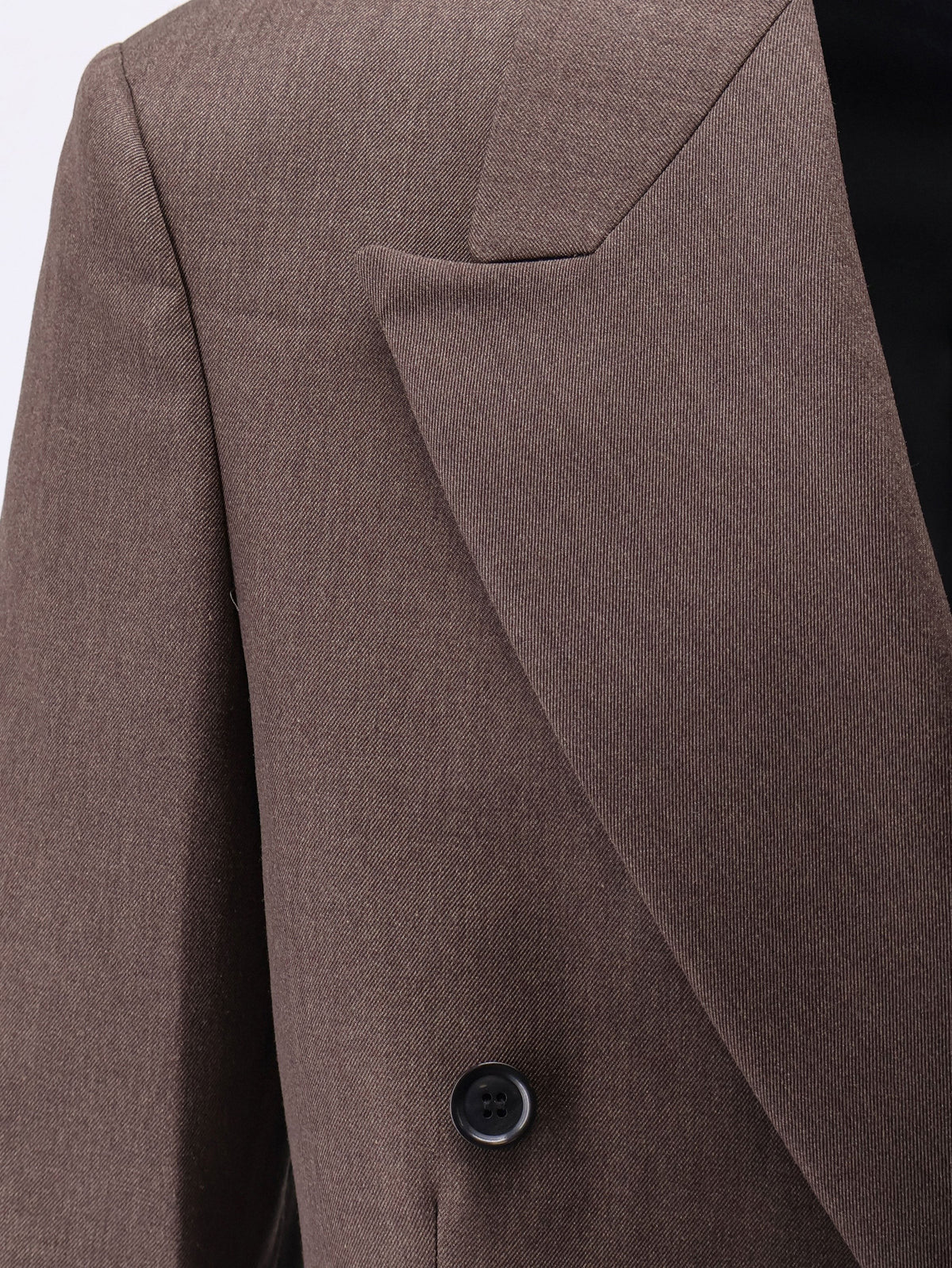 Tonywack Men's Tailored Unisex Wool Blend Blazer Brown