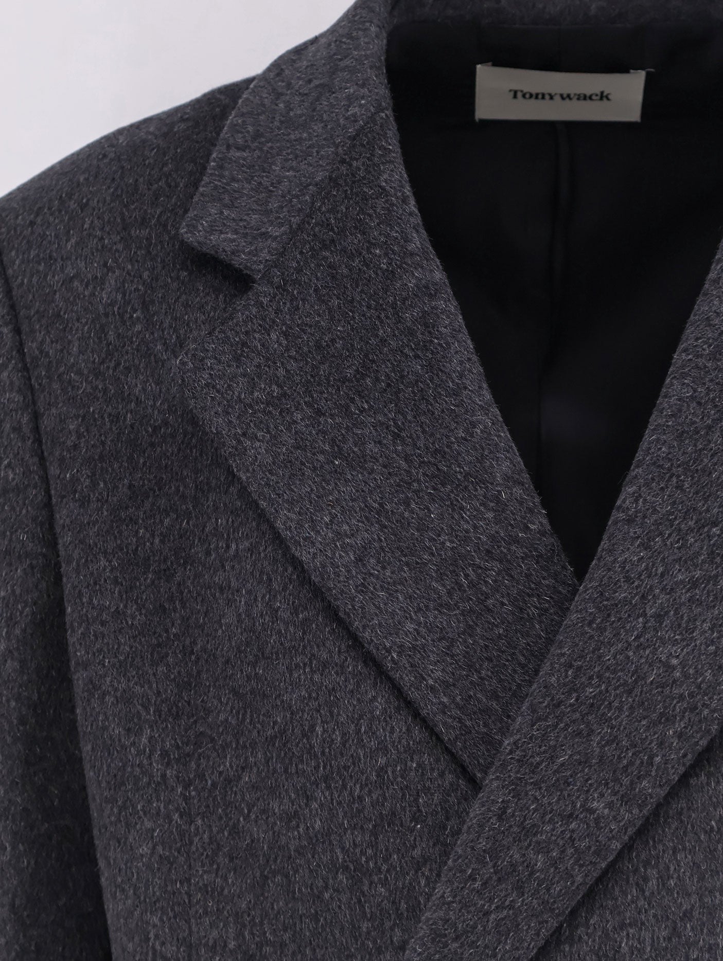 Tonywack Men's Tailored Wool and Cashmere Coat Grey