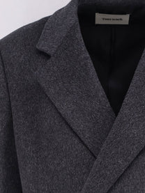 Tonywack Men's Tailored Wool and Cashmere Coat Grey