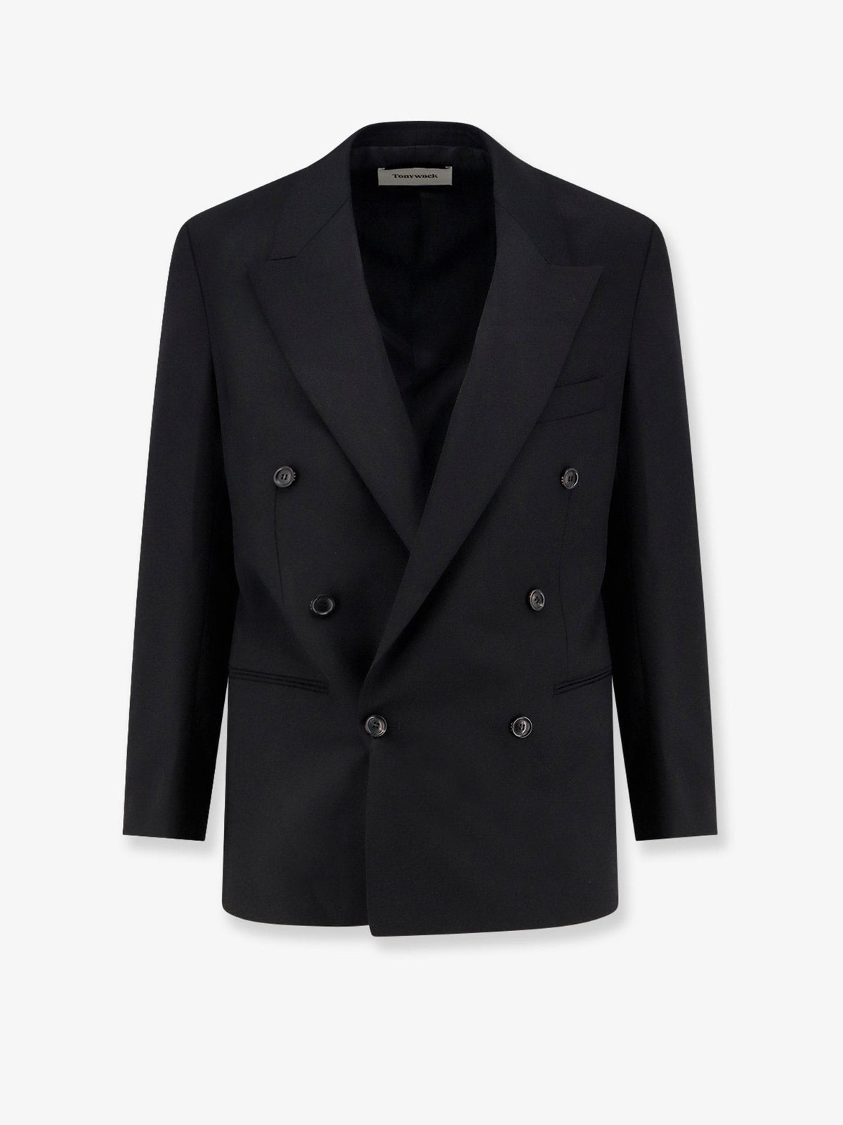 Tonywack Men's Tailored Wool Blend Unisex Blazer Black