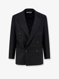 Tonywack Men's Tailored Wool Blend Unisex Blazer Black