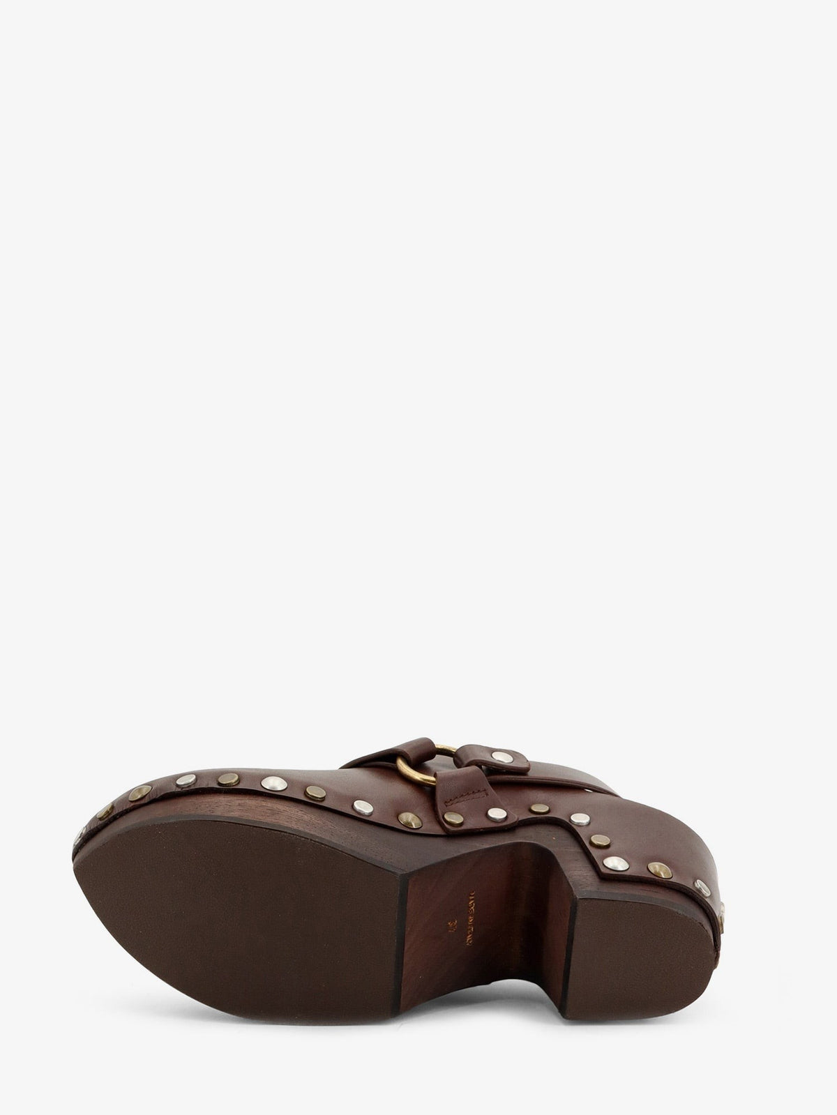 Chloé Women's Talis Wedge Leather Clogs Brown