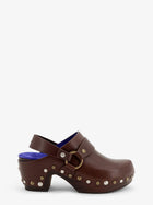 Chloé Women's Talis Wedge Leather Clogs Brown