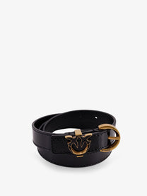 Pinko Women's Tamboril Leather Belt Black