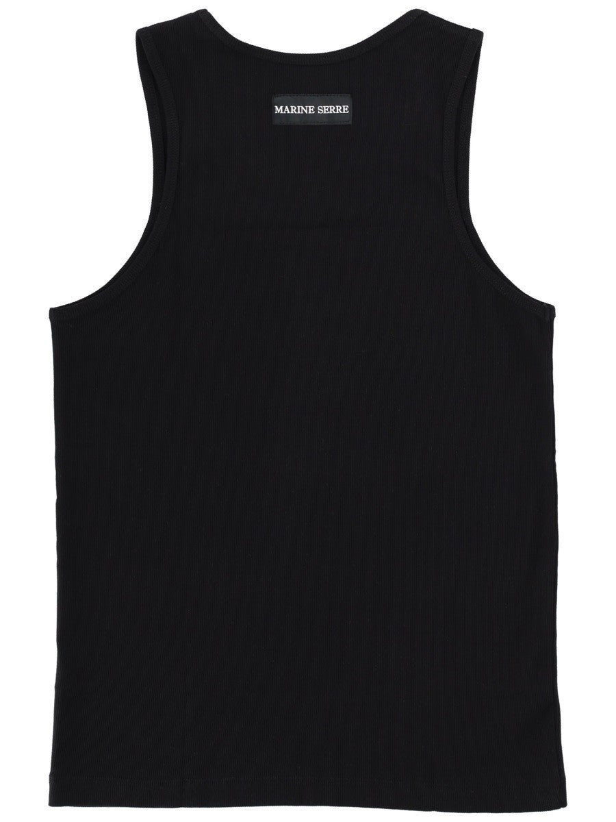 Marine Serre Men's Tank Top Costine Con Moon Black