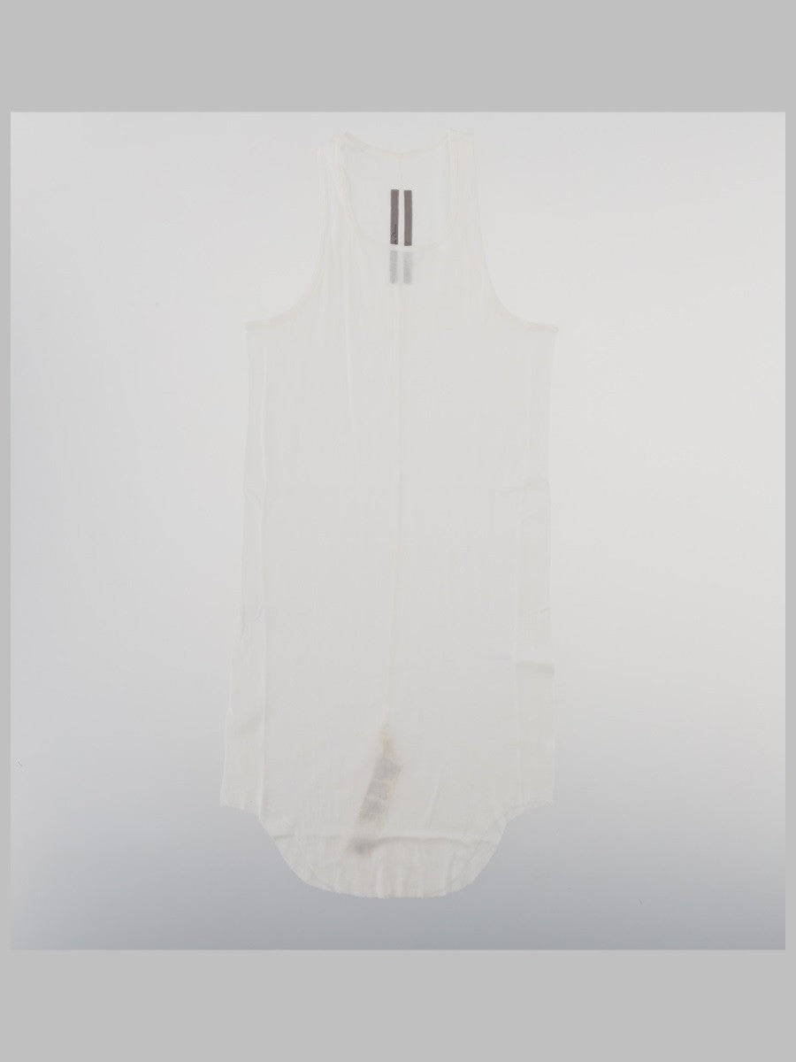 Rick Owens Men's Tank Top Basic Rib Tank White