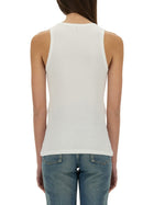 Saint Laurent Women's Tank Top Cassandras White, view 3