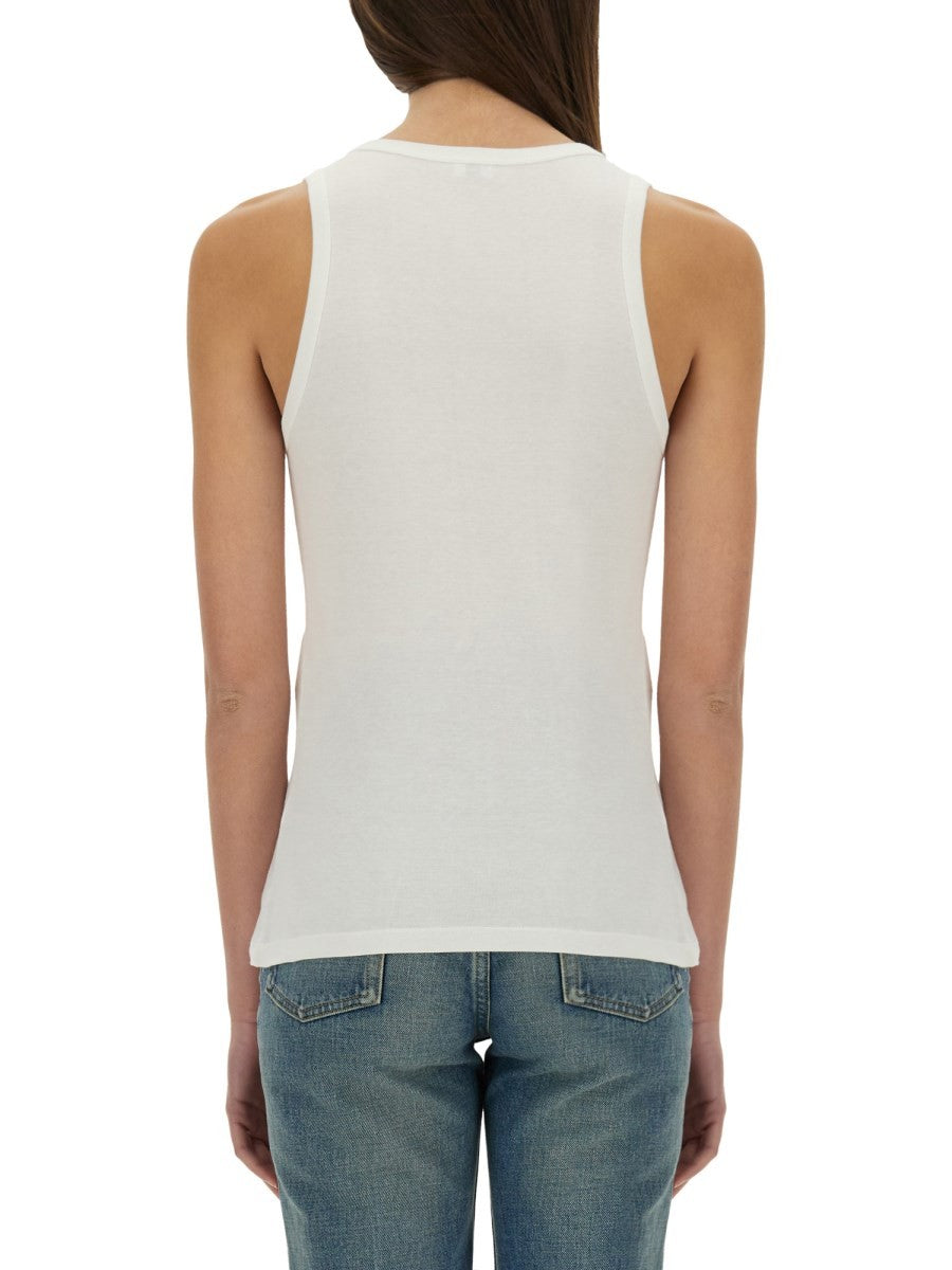 Saint Laurent Women's Tank Top Cassandras White, view 3