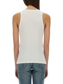 Saint Laurent Women's Tank Top Cassandras White, view 3