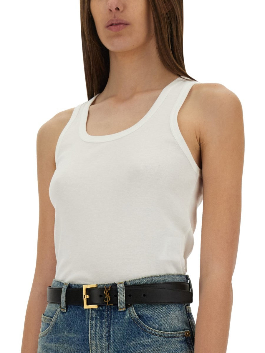 Saint Laurent Women's Tank Top Cassandras White, view 4