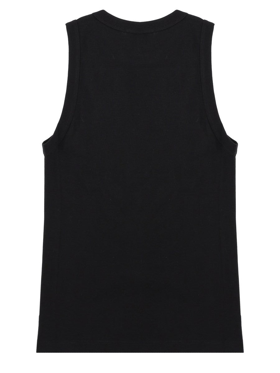 Saint Laurent Women's Tank Top Cassandre Coste Black, view 3