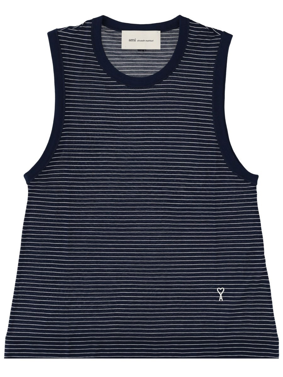 Ami Paris Women's Tank Top Con Blue