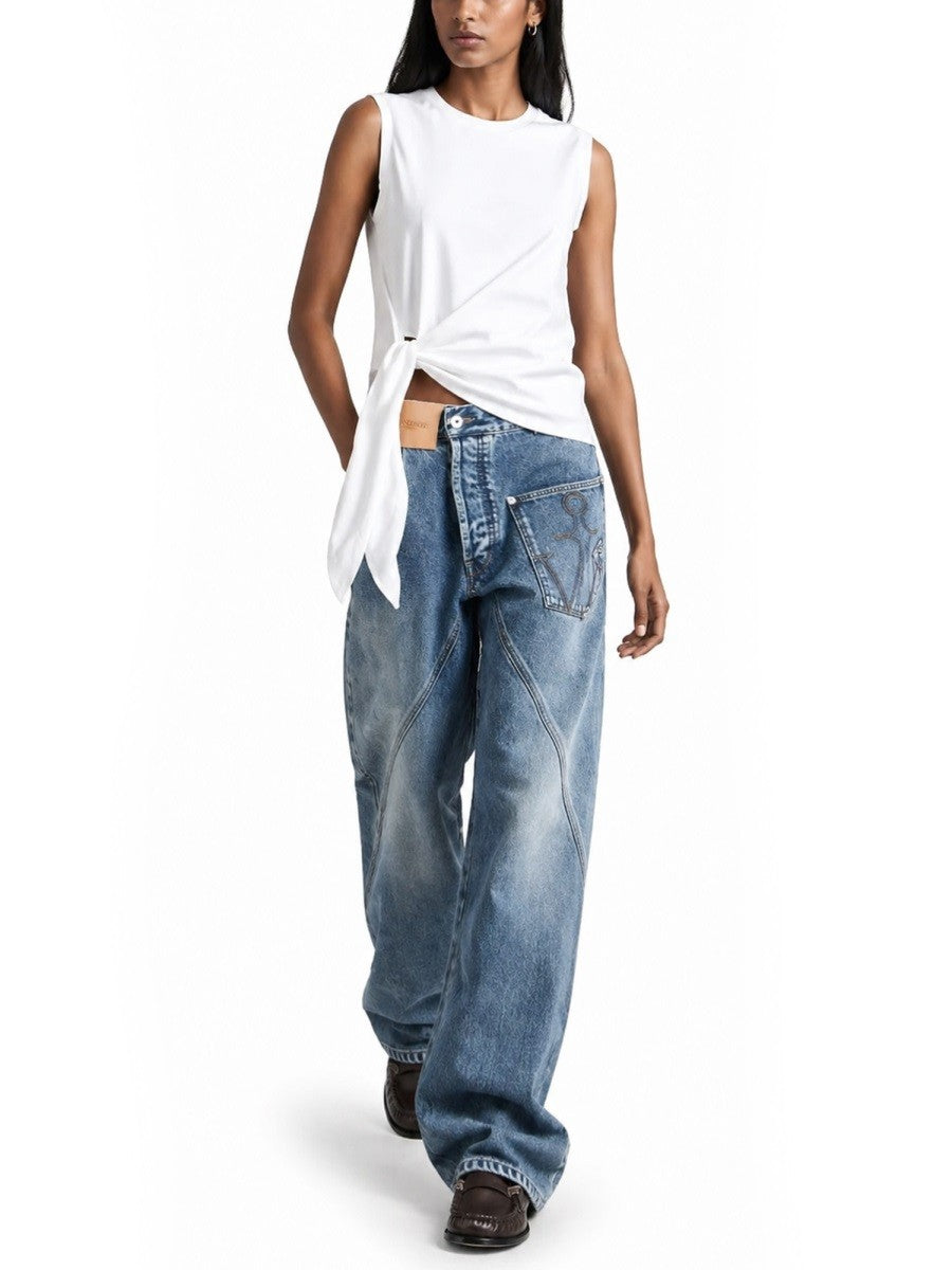 JW Anderson Women's Tank Top Con Nodo White