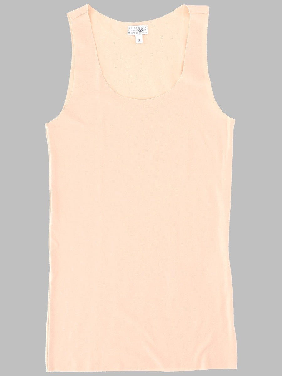 MM6 Maison Margiela Women's Tank Top Elasticizzato Beige