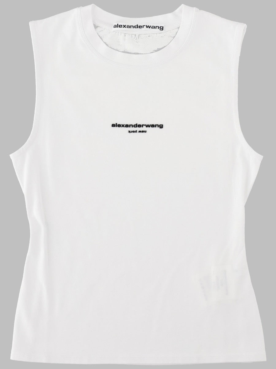 alexanderwang Women's Tank Top in Cotone Stretch White