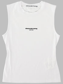 alexanderwang Women's Tank Top in Cotone Stretch White