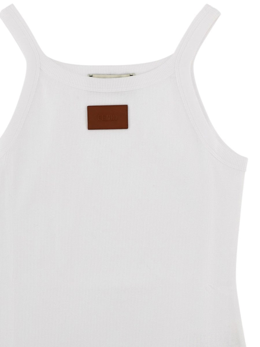 Fendi Women's Cotton Tank Top White, view 3