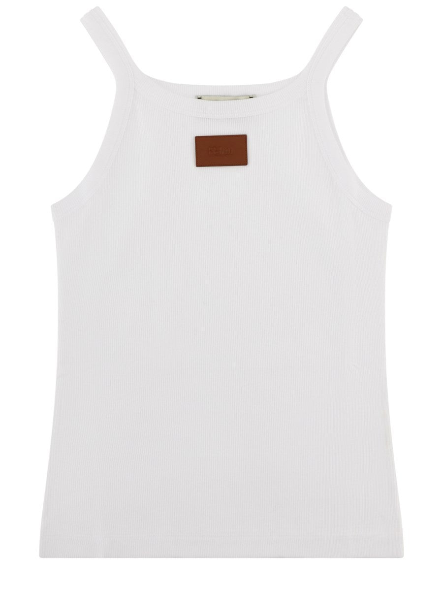 Fendi Women's Cotton Tank Top White