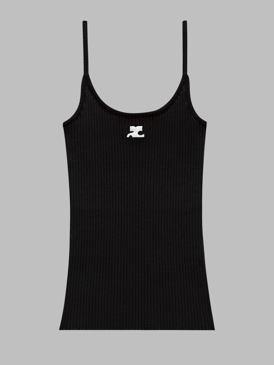 courrèges Women's Tank Top in Maglia Reedition Black