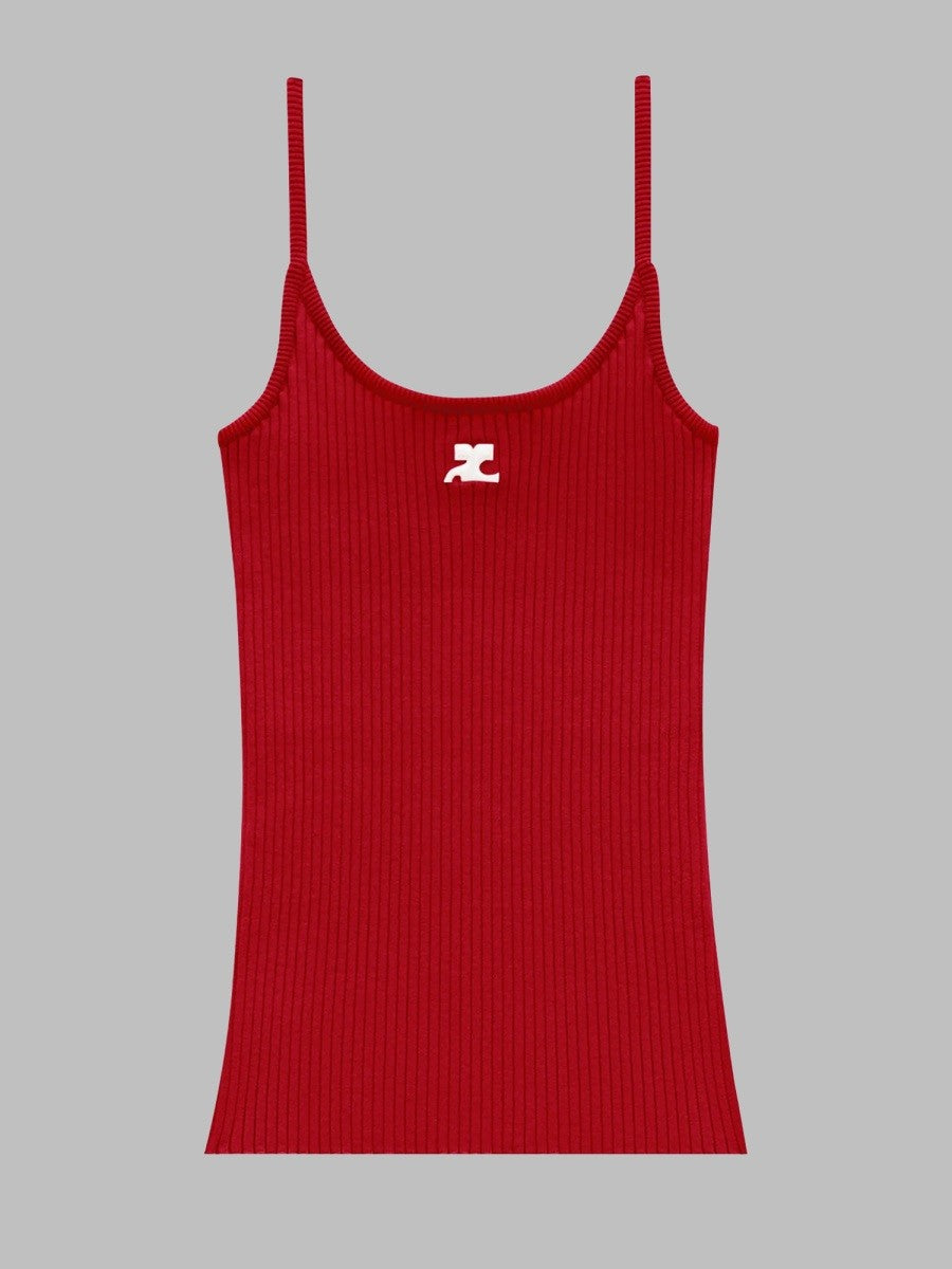 courrèges Women's Tank Top in Maglia Reedition Red