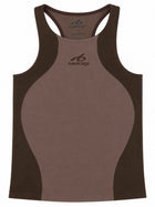 Balenciaga Women's Tank Top Senza Cuciture Techwear Brown