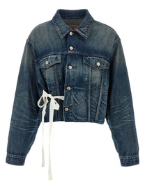 MM6 Maison Margiela Tape Denim Jacket Blue
