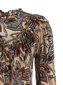 FARM Rio Tapestry Dress Gold