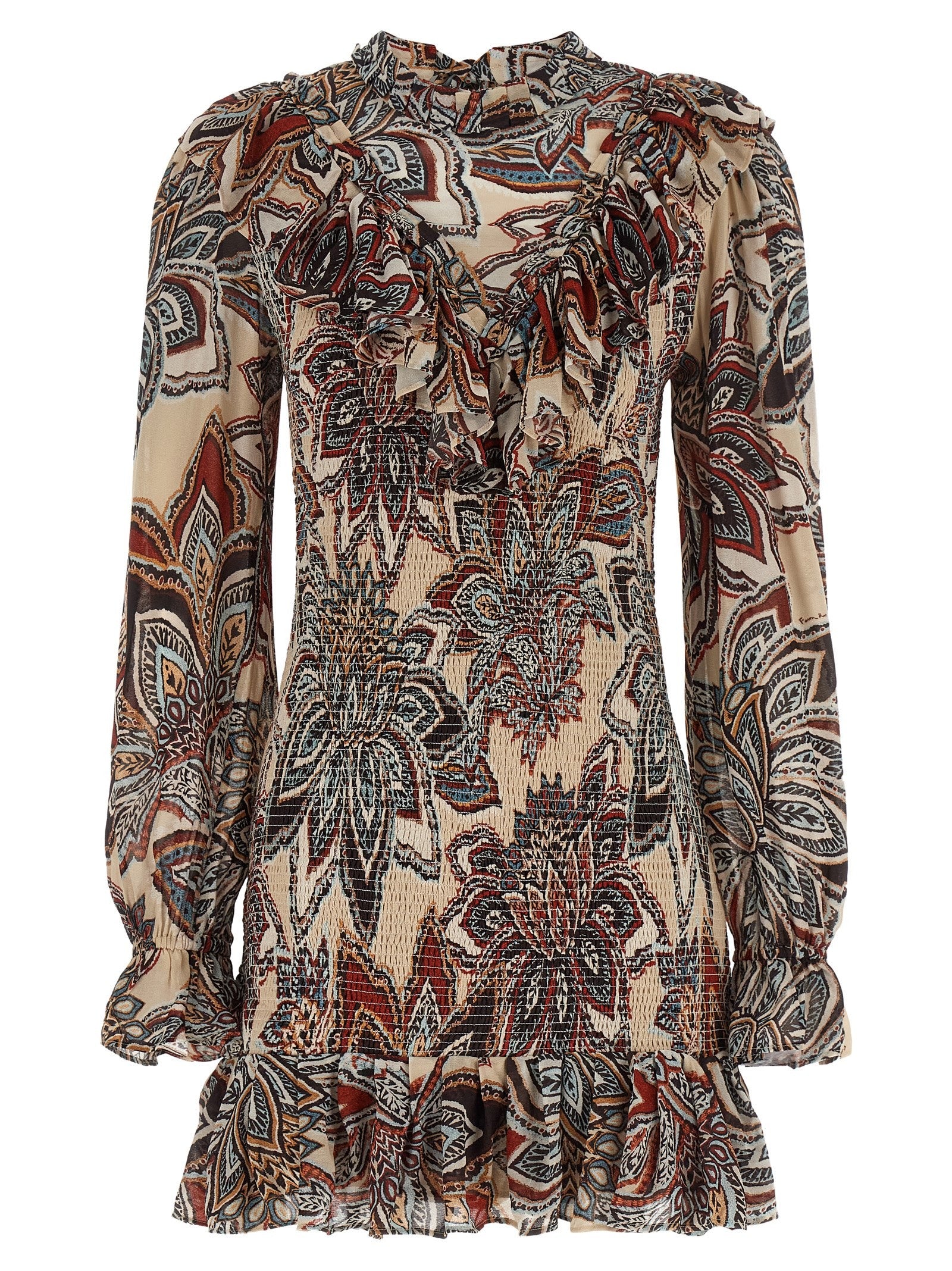 FARM Rio Tapestry Dress Gold