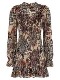 FARM Rio Tapestry Dress Gold