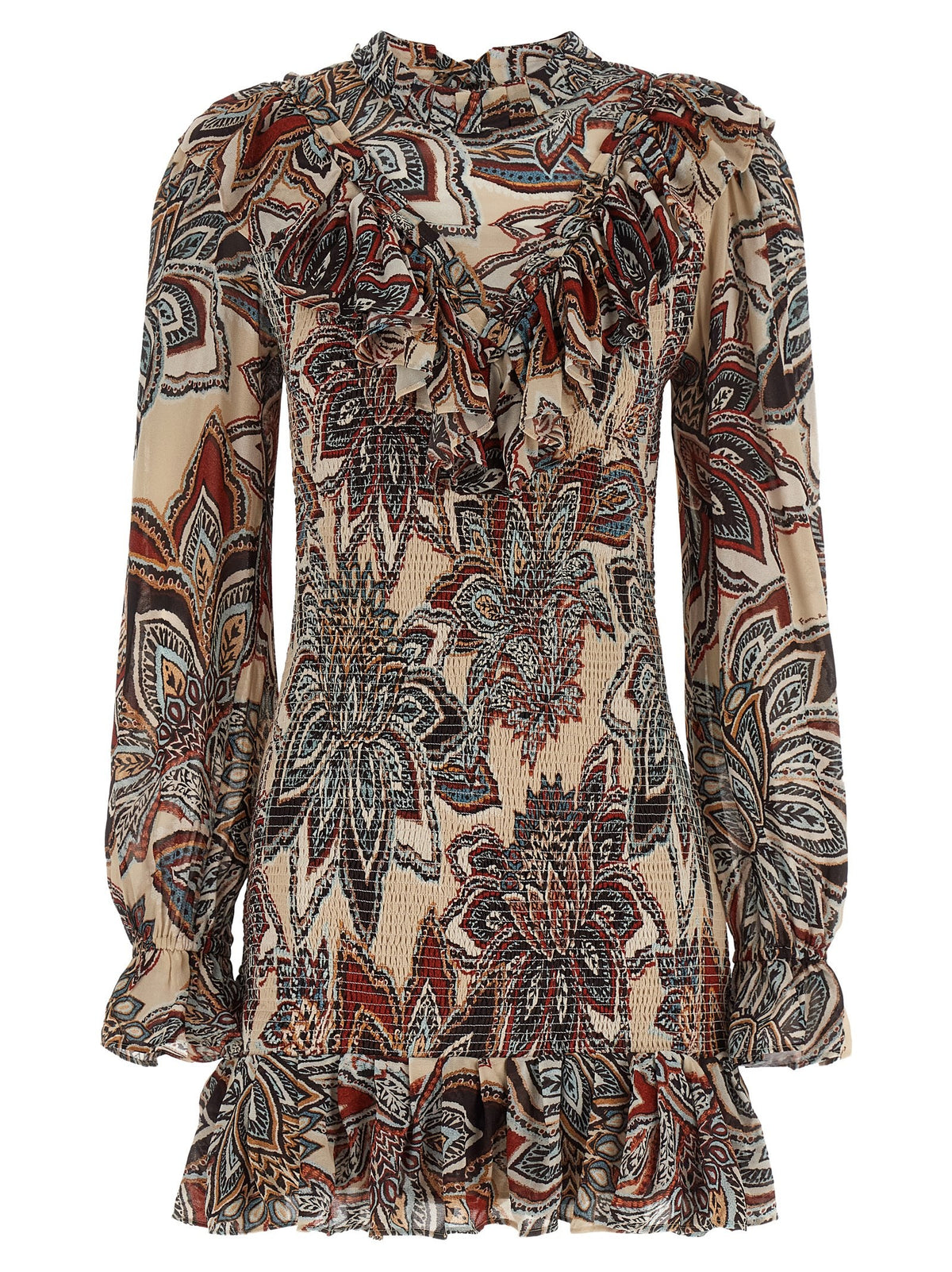 FARM Rio Tapestry Dress Gold