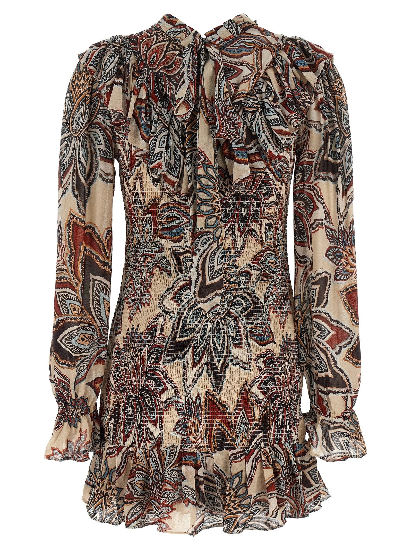 FARM Rio Tapestry Dress Gold