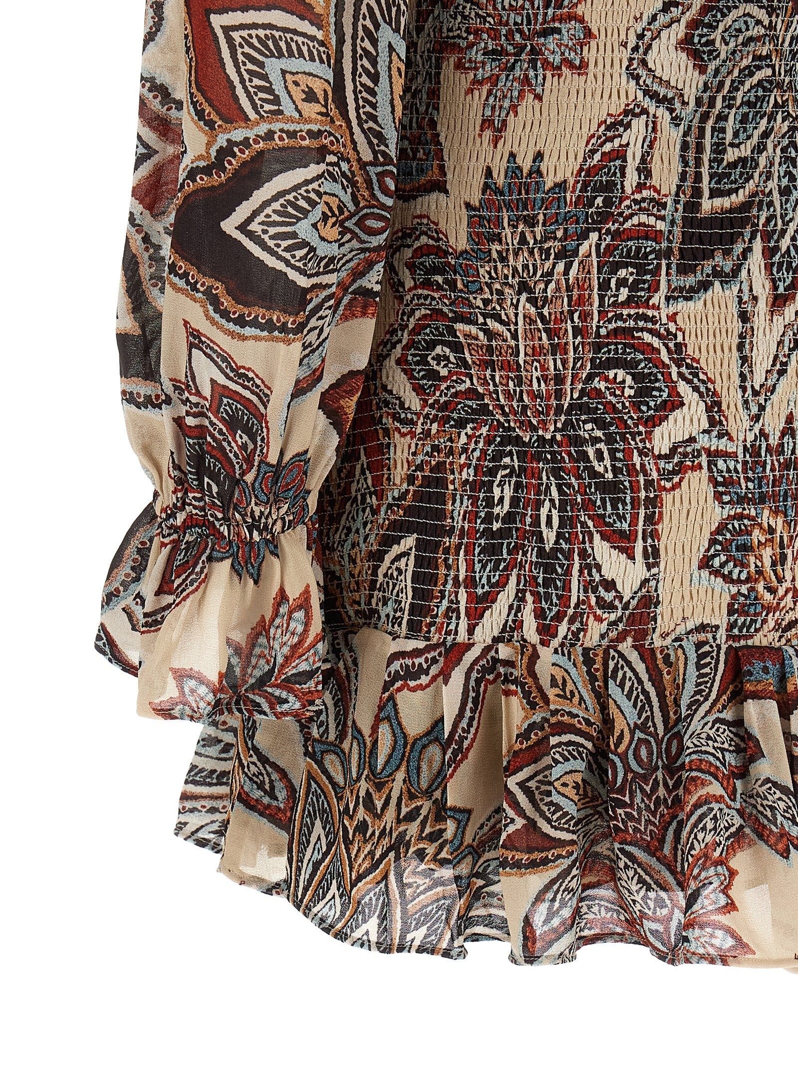FARM Rio Tapestry Dress Gold
