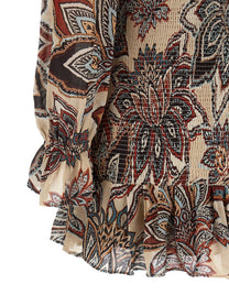 FARM Rio Tapestry Dress Gold