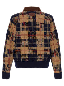 Guest In Residence Tartan Bomber Jacket Gold