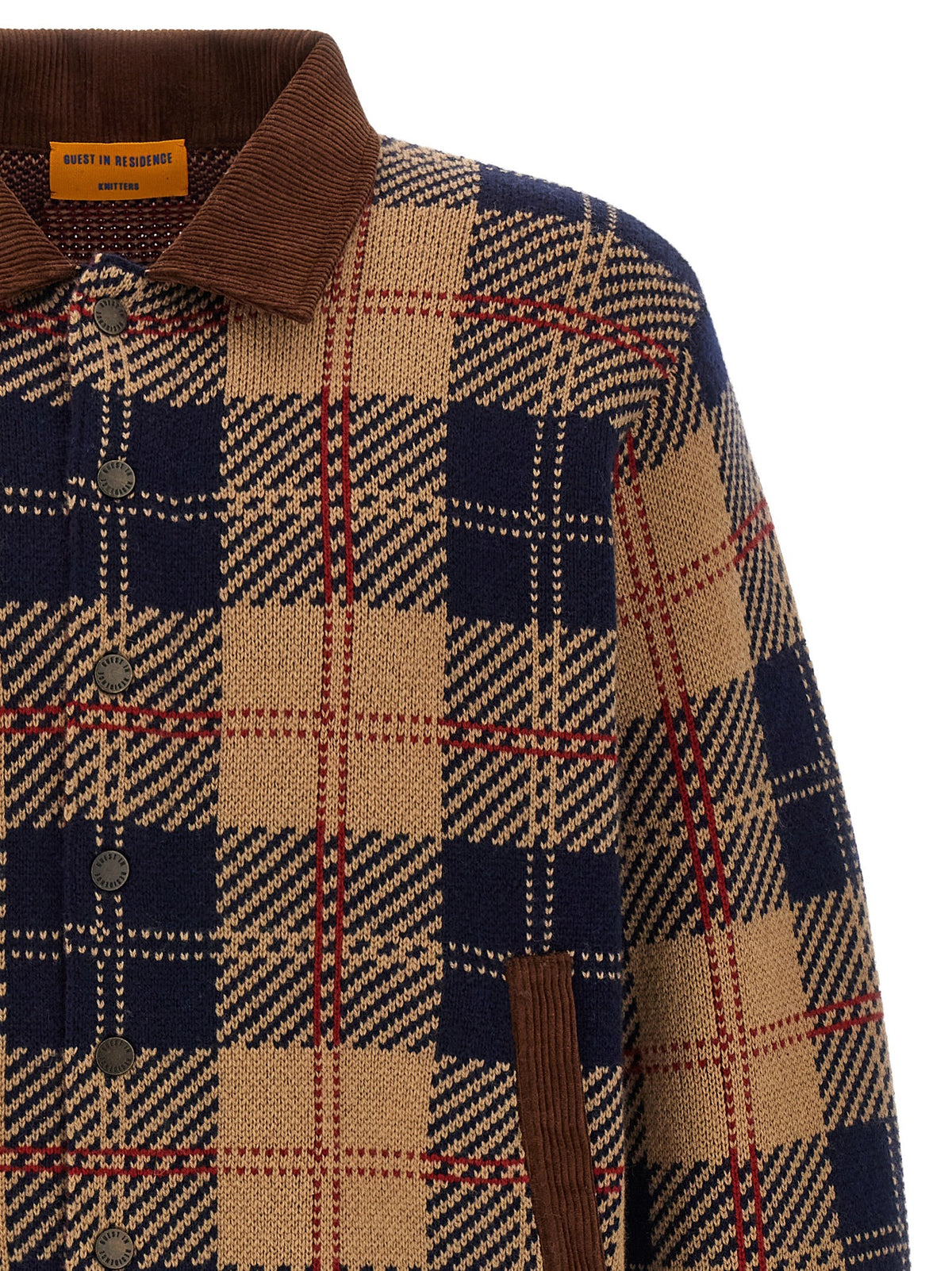 Guest In Residence Tartan Bomber Jacket Gold, view 3
