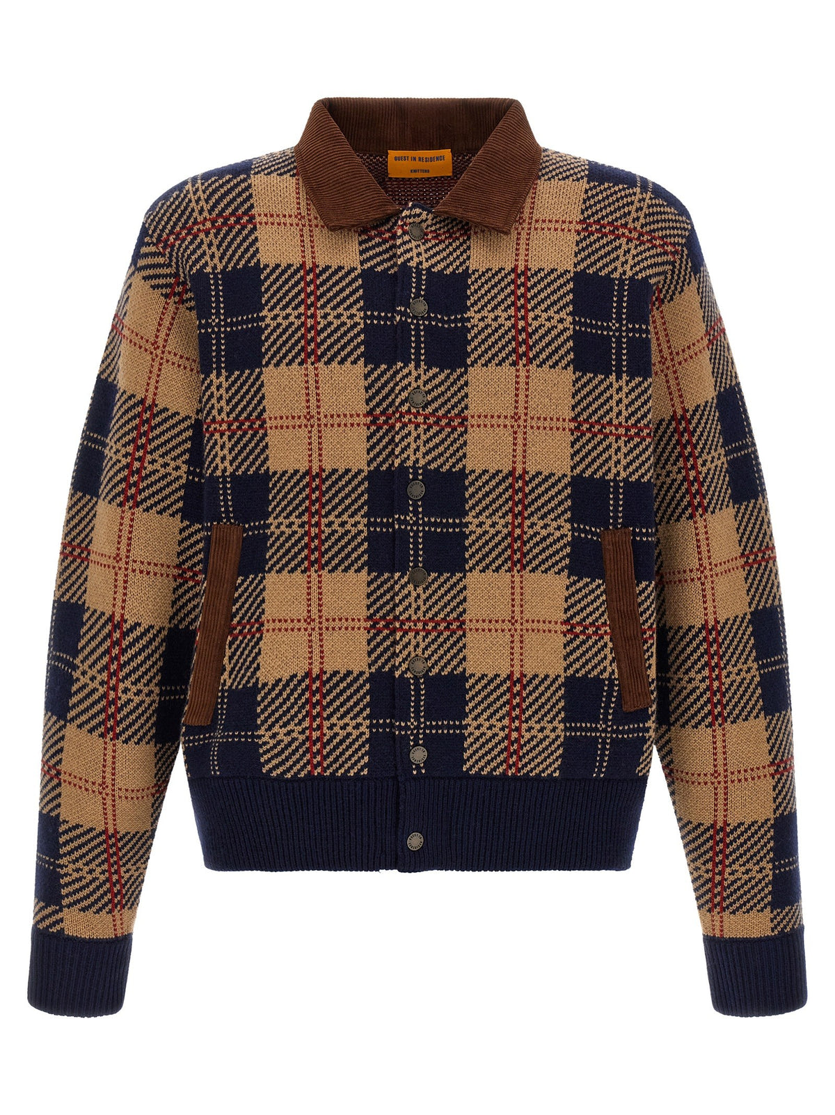 Guest In Residence Tartan Bomber Jacket Gold
