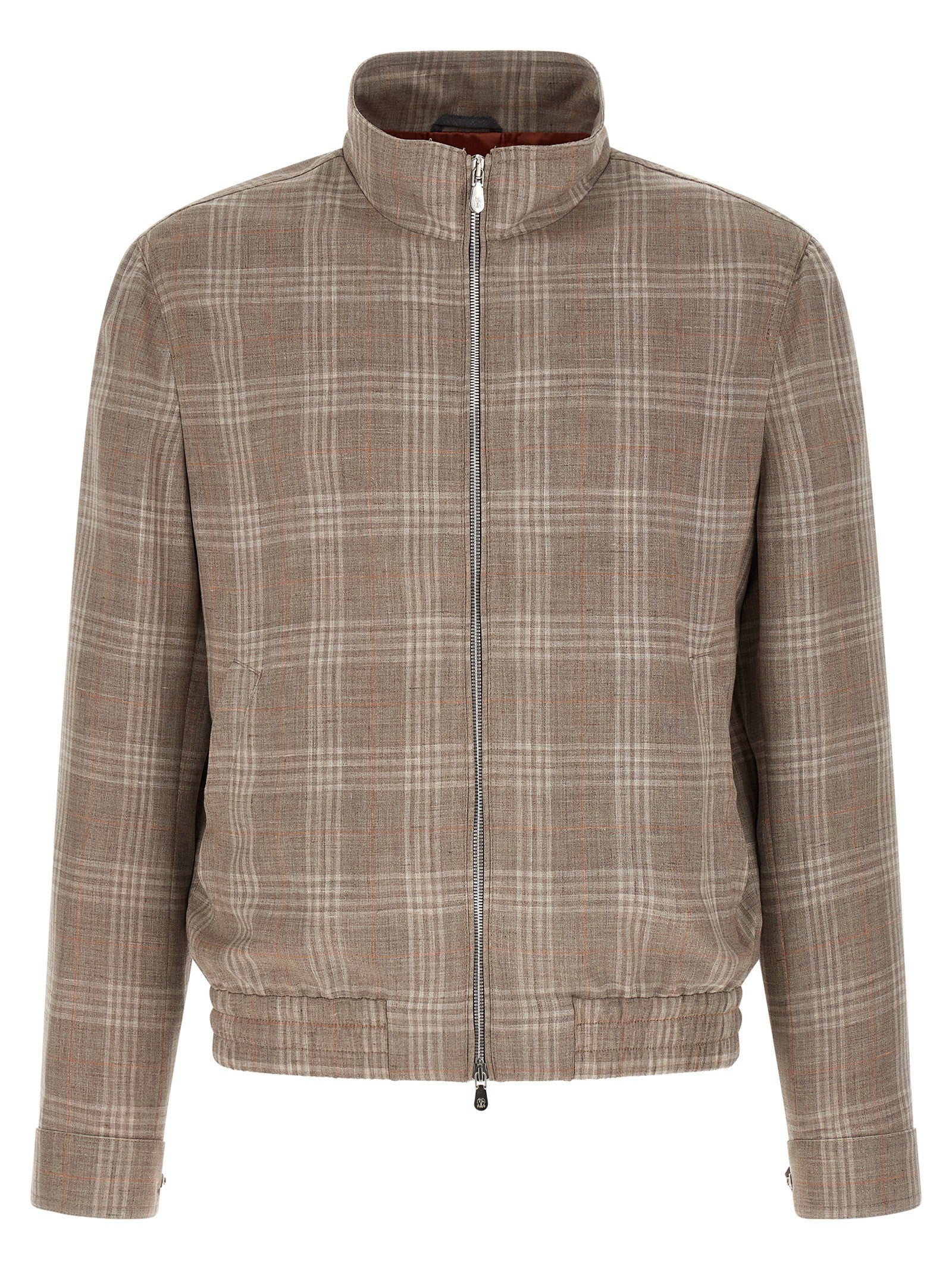 Brunello Cucinelli Tartan Jacket Brown